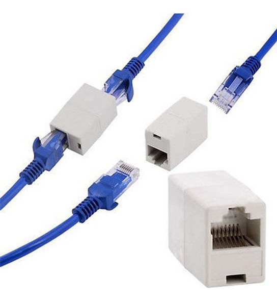 Xeus 10pcs Rj45 Cat5 Acoplador Red Lan Cable Extensor Conect 1