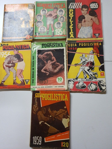 Boxeo 7 Antiguas Guias Pugilisticas 1953 Al 1959-completas 0