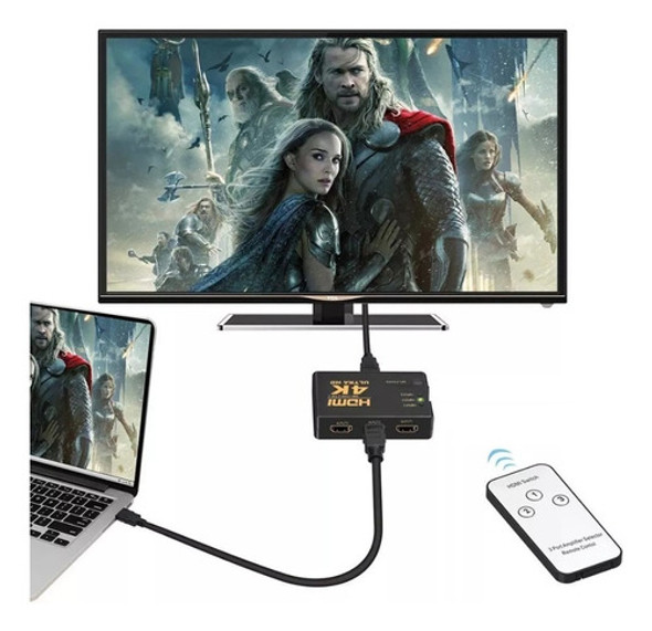 Switch Hdmi Con Control Remoto 4k 1 A 5 Hdmi 3d Smart 1