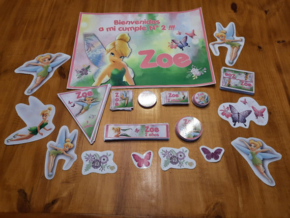 Combo Cumpleaños Y Candy Bar Tinkerbell Campanita 1 Combo Cumpleaños Y Candy Bar Tinkerbell Campanita 1