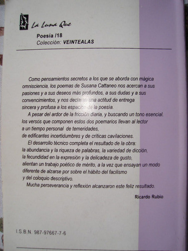 Susana Cattaneo. La Orilla Mas Lejana. Detras Del Relampago 1