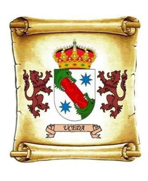 Uceda - Escudo Del Apellido - Heráldica - Lámina 45x30 Cm. 1