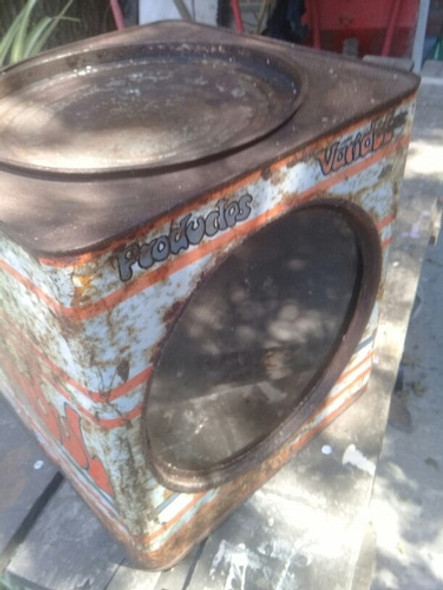 Lata Decorativa Vintage De Biscochitos Con Bisor 0