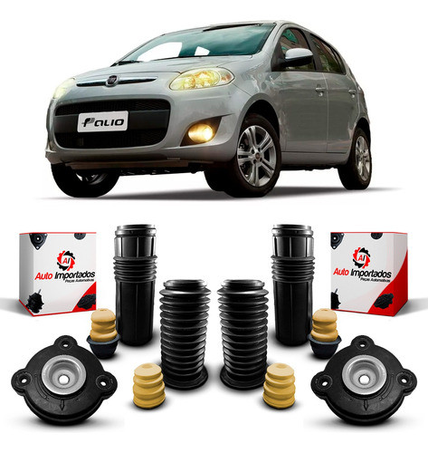 Kit Do Amortecedor Dianteiro Traseiro Coxim Batente Fiat Nov 0