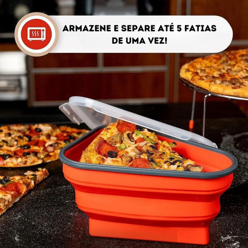 Pote Expansível Para Armazenar Pizza Embalagem Promoção 1