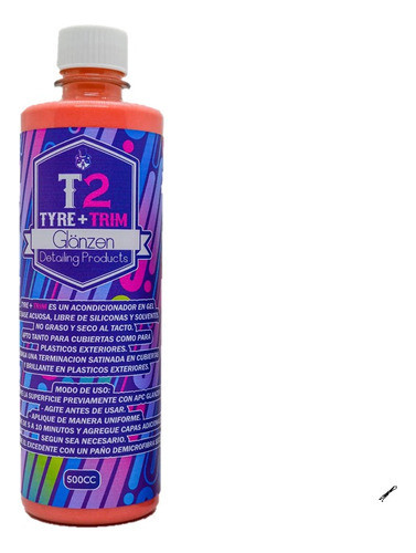 Glanzen T2 Tyre + Trim Acondicionador Exteriores 500ml 0