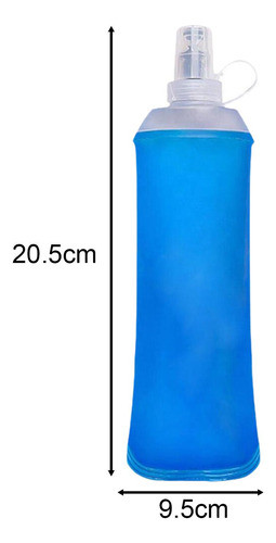 Garrafa De Água Dobrável Em Tpu Macio Portátil Com 250ml 1