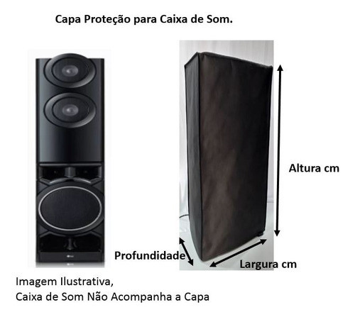 2 Capas Proteção P Caixa Som Sob Medida 102x21x34 Cm Em Tnt 1
