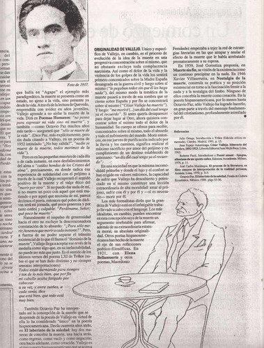 Peru Cesar Vallejo Nota Por Martha Canfield Uruguay 1995 1