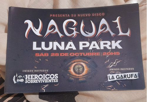 Flyer De Colección Nagual Luna Park 2023 (nuevo Disco) 0