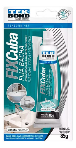 Cola Adesivo Fix Cuba Blister 85g Tekbond P/ Cubas E Pias 1