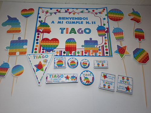 Cierrabolsas Autoadhesivos De Candy Bar X24u De 6x6cm Pop It 1