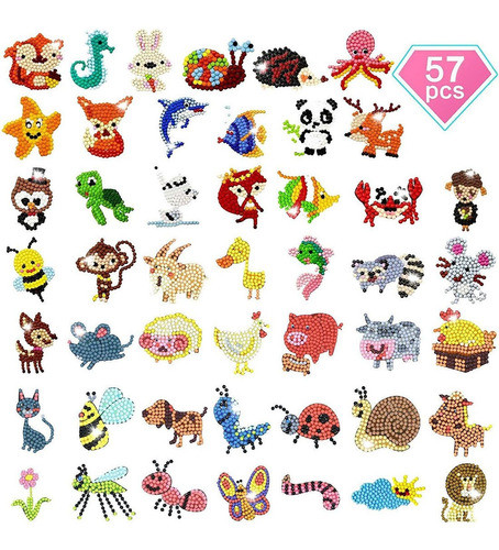 Pintura Por Diamante  Stickers ,kit 57 Piezas,  Gemas Small 0