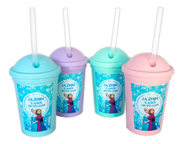 Vaso Plástico Personalizado Souvenirs +sorbete+bolsa X20 Uni 0