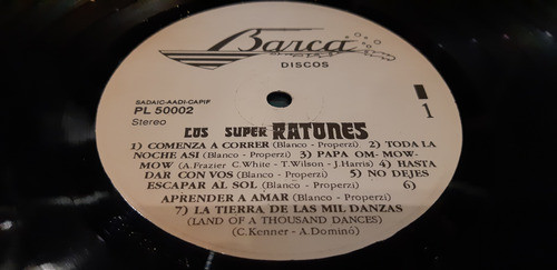 Super Ratones Rock De La Playa Lp Vinilo Insert Argentina 1
