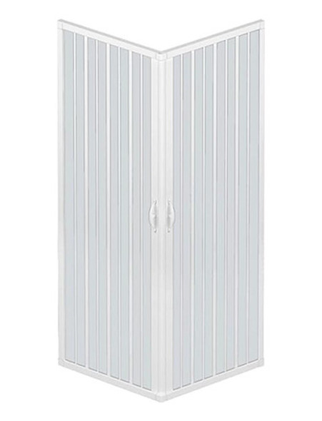 Mampara Plegable Pvc Esquinero En L 0.85 X 1.60 Blanca 0