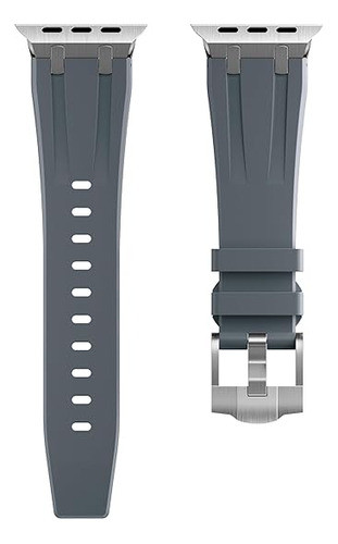 Correa Para Apple Watch Ultra De Silicona 49/45/44/42 Gris&p 0