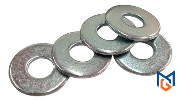 Arandelas Planas Plateadas 3/8  X 100unid 1