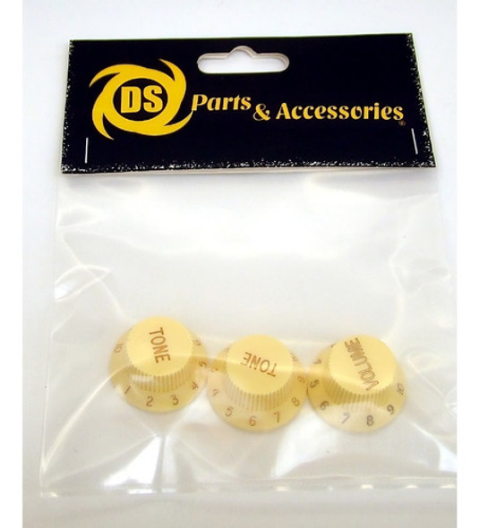 Set De Perillas Stratocaster Ds Parts Tono Volumen Crema 0