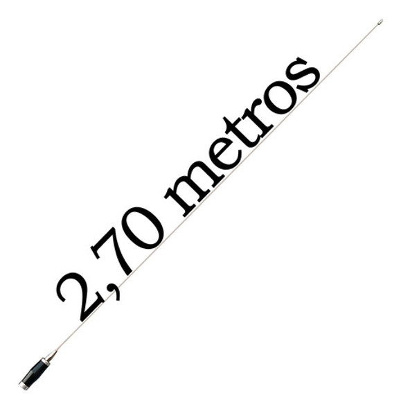 Antena Px Caminhao Inox 2,70m Alongador 60cm Cabo Parafusos 1