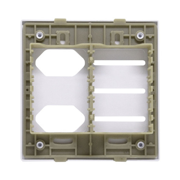 Placa Com Suporte 4x4 Para 3 Interruptores + 2 Tomada Branco 0