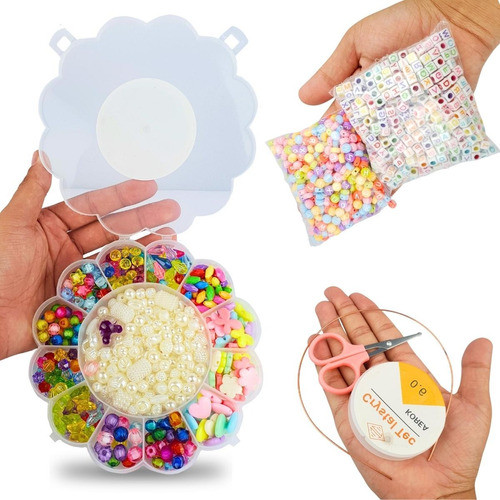 Kit Pulseira Infantil De Miçangas C/ 640 Peças - 07 - Nybc 0