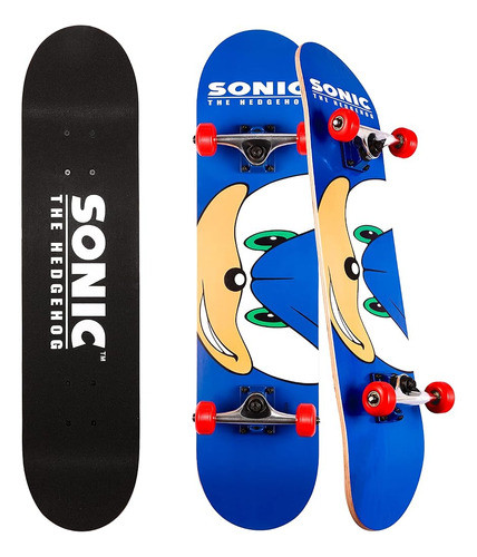 Sakar Sonic The Hedgehog Skateboard Con Cinta Gráfica Impres 0
