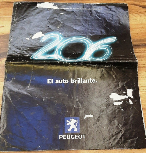 Peugeot 206 Publicidad Y Póster Desplegable 0