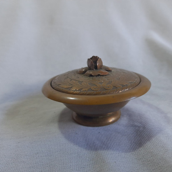 Antiguo Cofre Alhajero Italiano De Bronce Guido Galbiati 0