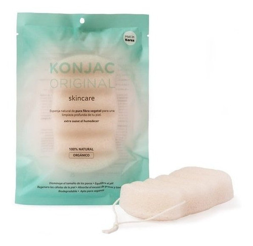 Konjac Esponja Corporal Blanca 6 Olas 0