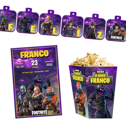 Kit Imprimible Fortnite Editable Candybar Invitacion 0