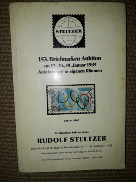 Catálogo Filatélico - Colonias - Rudolf Steltzer 1985 1 Catálogo Filatélico - Colonias - Rudolf Steltzer 1985 1