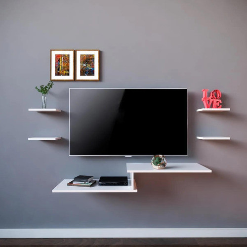 Rack Suspenso Para Quartos E Salas Com 4 Prateleiras 0