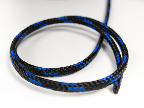 Cuerda Trenzada Hueca 16mm Negra Y Azul X Rollo 125mts 1