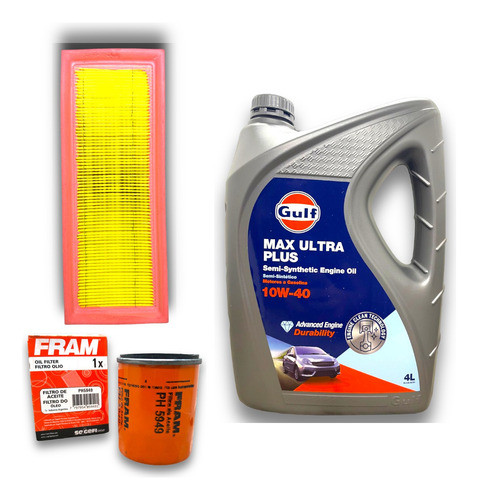 Kit Service 2 Filtros Aceite Aire + Gulf Fiat Palio Evo Fire 0