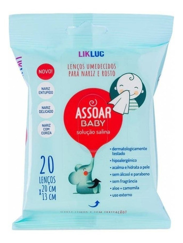 Assoar Baby Lenços Umedecidos P Nariz Com Soro Fisiológico 0