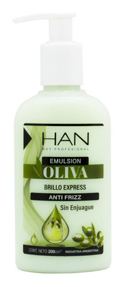 Han Oliva Emulsion Crema Para Peinar Brillo Antifrizz Pelo 0
