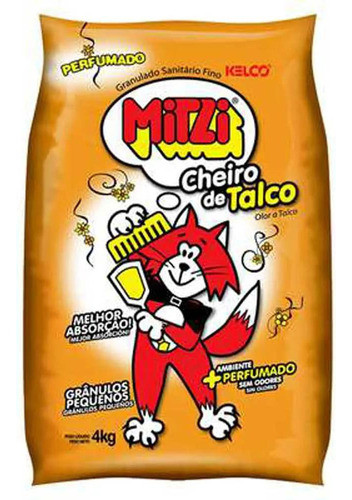 Areia Higiênica Mitzi Perfumada Talco 4kg-un 1