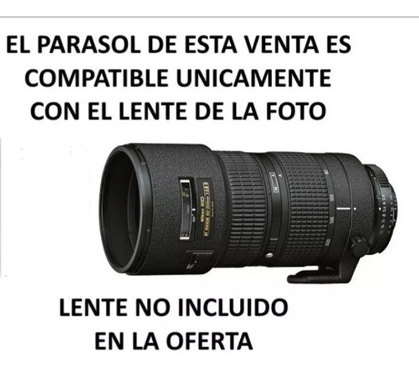 Parasol Para Nikon Hb-7 Para Lentes Nikkor Af Zoom 80-200mm 1