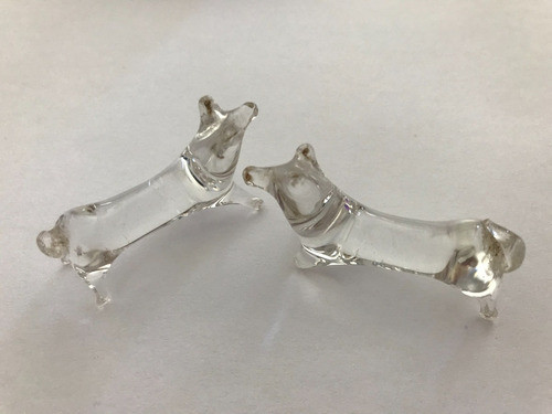 Set De Dos Perritos De Cristal 1
