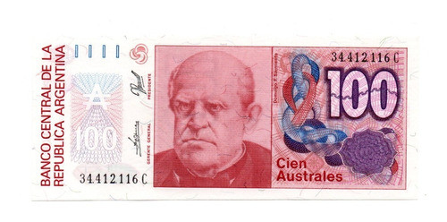Argentina Billete 100 Australes Bottero 2845 Serie C Sc 0