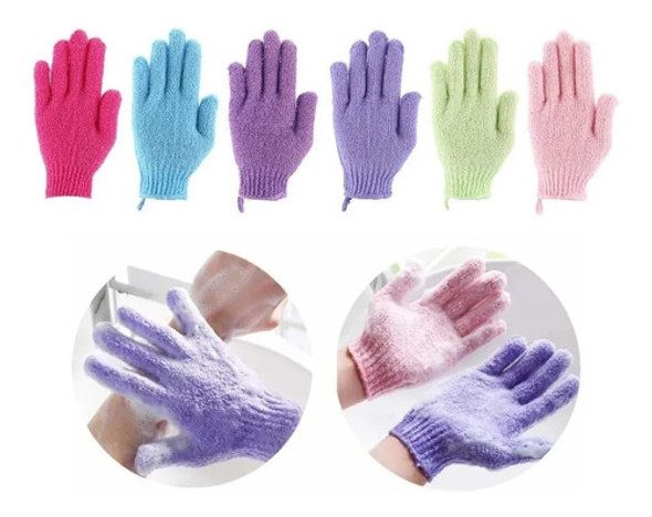 Guante Exfoliante Manopla Cuerpo Baño Ducha Spa X6 0 Guante Exfoliante Manopla Cuerpo Baño Ducha Spa X6 0