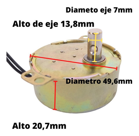 Motor Giratorio Para Cilindro Barberia 33 34 Rpm 4w 220v 1