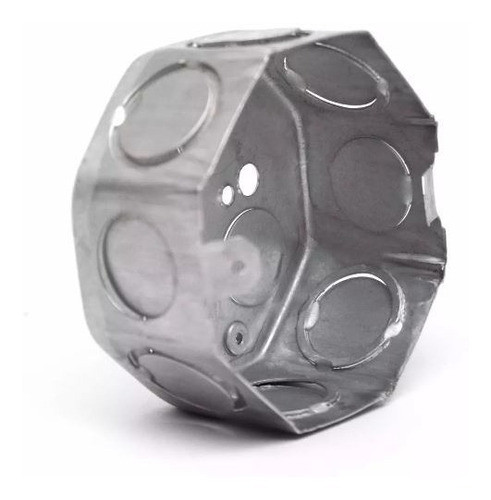 Pack X100 Cajas De Chapa Octogonal Chica Para Embutir 0