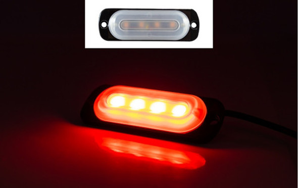Baliza Led 4 Watts P/ Bomberos Señal Peligro  Nl-231-4b Roja 1