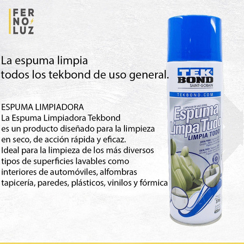 Limpia Tapizado Espuma Multiuso Cuero Pana Sillon Silla 1