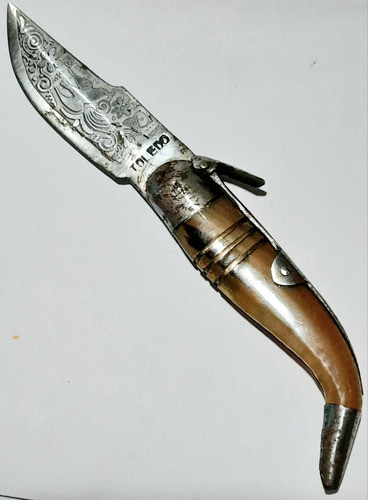 Navaja Toledo 14 Cm Carraca 5 Dientes Perfecto Hoja 7 Cm. 1