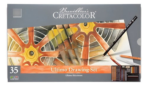 Conjunto Para Desenho Cretacolor Ultimo Drawing Set 35 Itens 0