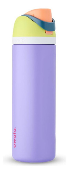 Botella Agua Aislada Acero Inoxidable Con Pajita Color Lila 0 Botella Agua Aislada Acero Inoxidable Con Pajita Color Lila 0