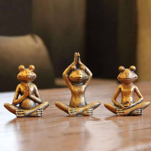 Figuras De Rana Yoga Zen Decoración Rana Estatuas De Yoga Pa 0